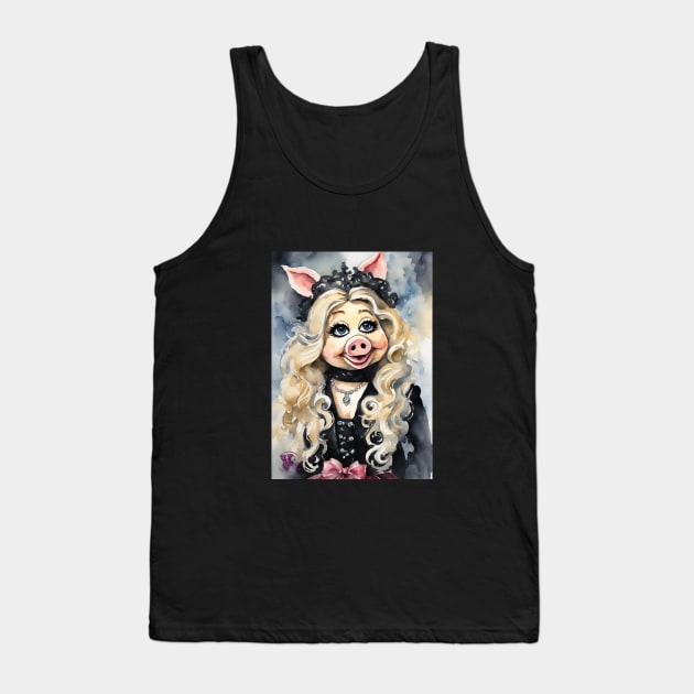 Miss Piggy Goth version Tank Top by Viper Unconvetional Concept